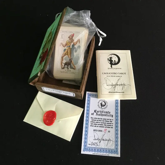 Cagliostro Tarot in Wooden Box - Limited Editions - Silver Cat Edition