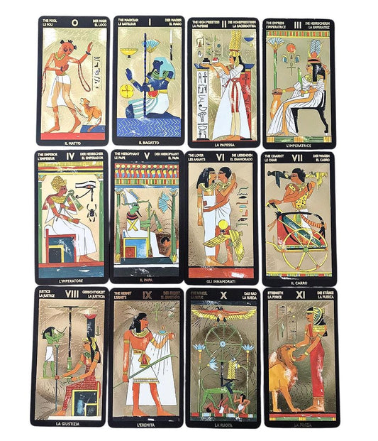 Golden Nefertari's Tarot (Egyptien) - Special Edition: Ultra Limited Release - Unique Ad Personam Copy, in Wooden Box