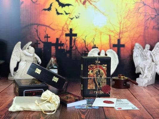 Gothic Mysteries Lenormand Exclusive Edition With Hand-Painted Wooden Box, Lim.E